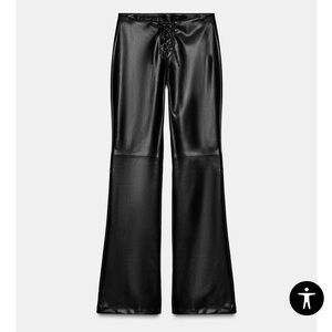 Zara TIED FLARE PANTS NWT